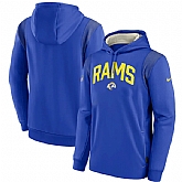 Mens Los Angeles Rams Royal Sideline Stack Performance Pullover Hoodie,baseball caps,new era cap wholesale,wholesale hats